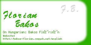 florian bakos business card